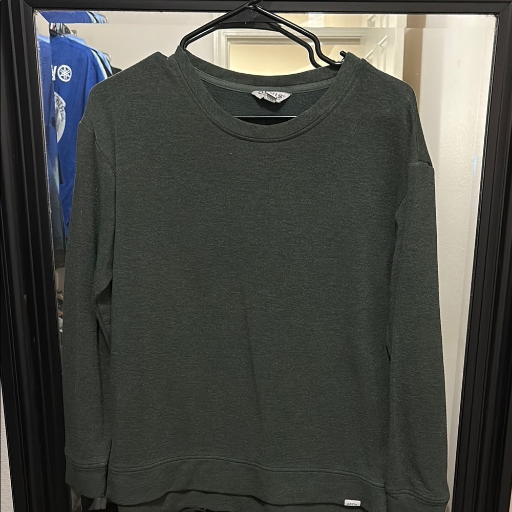 Orvis Green Crewneck Sweater Classic Knit